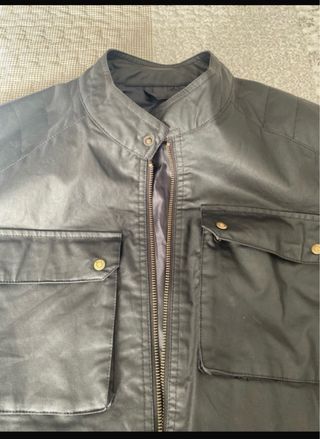 Cazadora Milano Marrón-verdoso con efecto cera