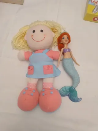 Lote Juguetes Niñas , sirenita ,Cesta, Juego Médic