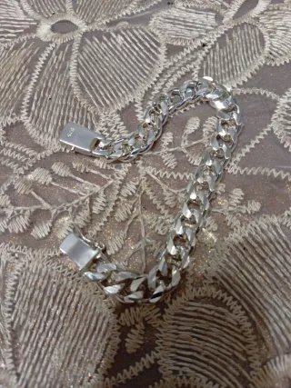 Bracciale Cubano Placcato Argento 925