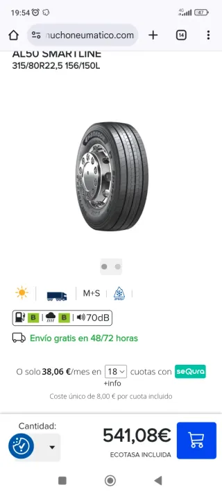 Hankook AL50 SmartLine 315/80R22.5