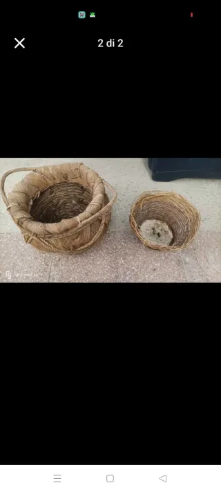 2 Cesti in Juta e Vimini