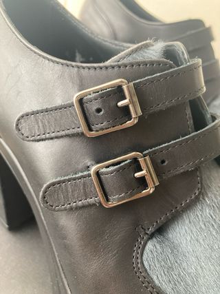 Zapatos italianos tacón plataforma hebillas
