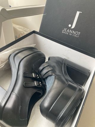 Zapatos italianos tacón plataforma hebillas