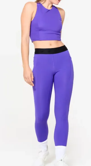 Conjunto Fitness Top y Leggings Morado