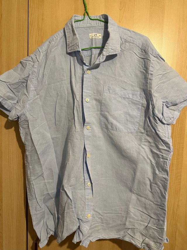Camisa Manga Corta Talla 2XL Azul