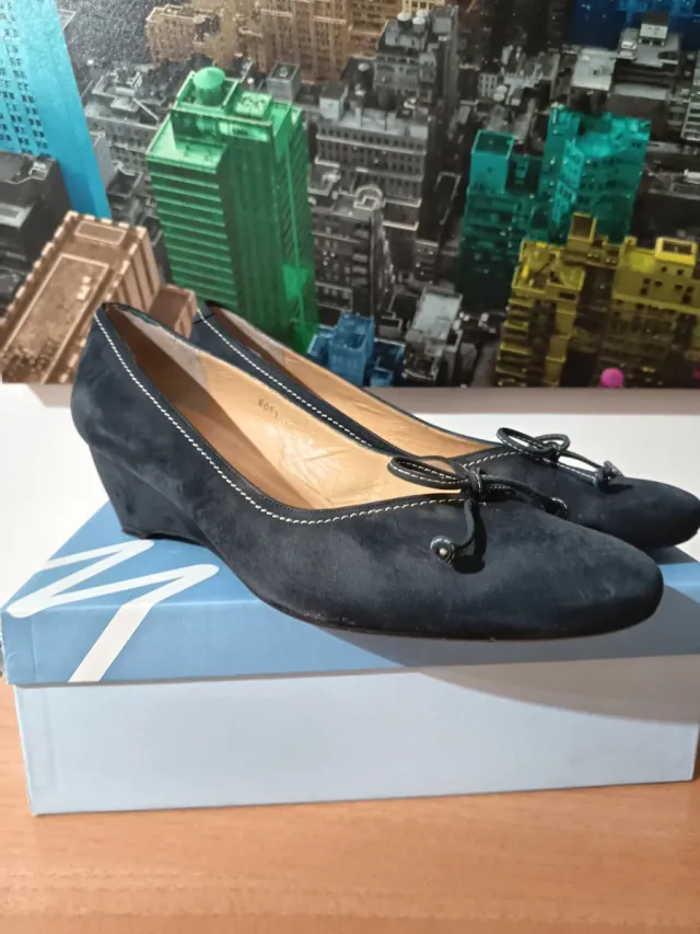 Zapatos de cuña Montesinos azul T.41