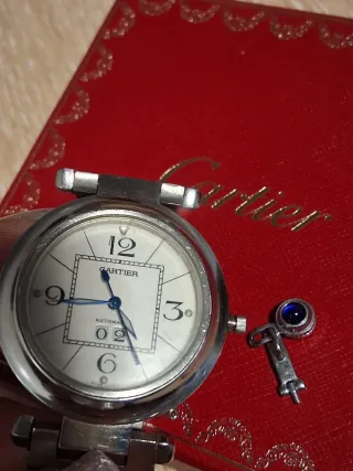 Reloj Cartier Plata y Blanco