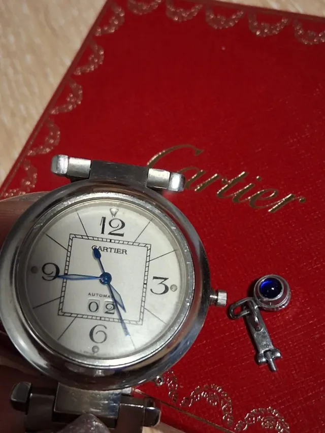 Reloj Cartier Plata y Blanco