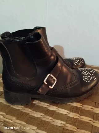 Botines Massimo Dutti Mujer Negros