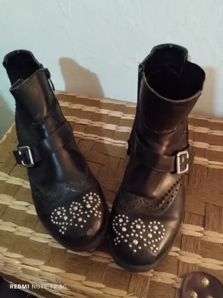 Botines Massimo Dutti Mujer Negros