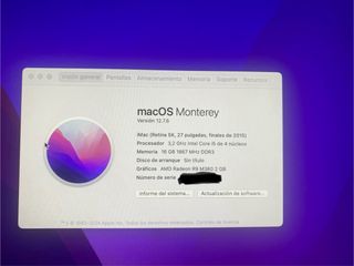 Imac 27 5k finales 2015, pantalla de Retina 5K.