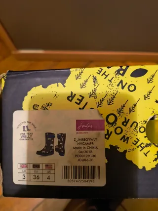 Botas de agua Joules niño talla 36