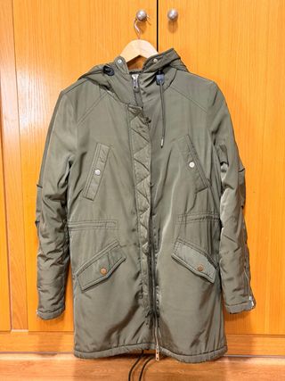 Chaqueta abrigo verde militar