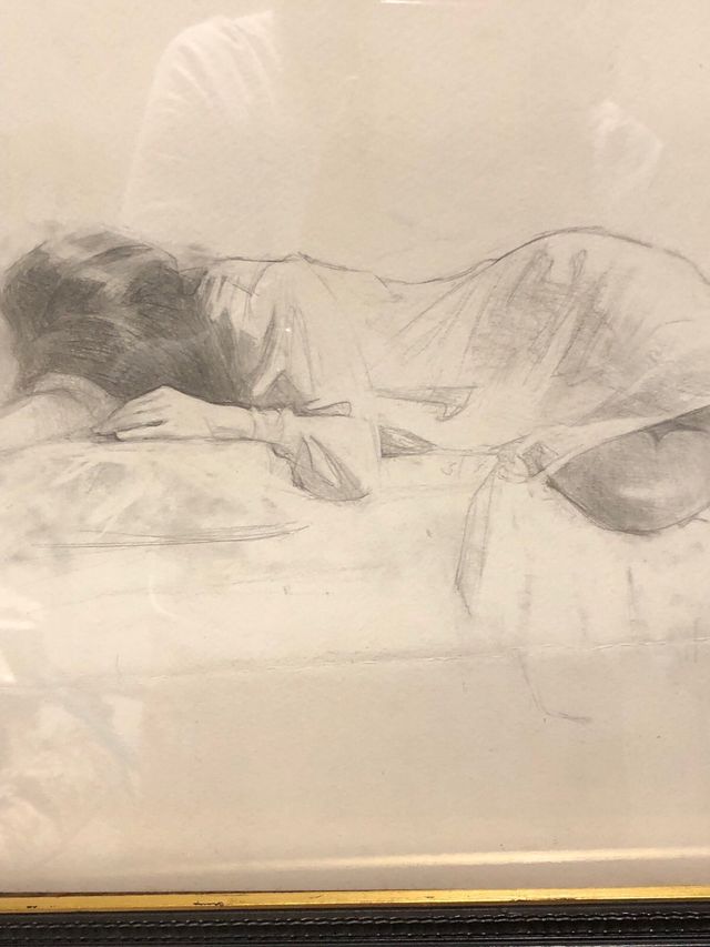 Dibujo de Félix Revello de Toro con precioso marco