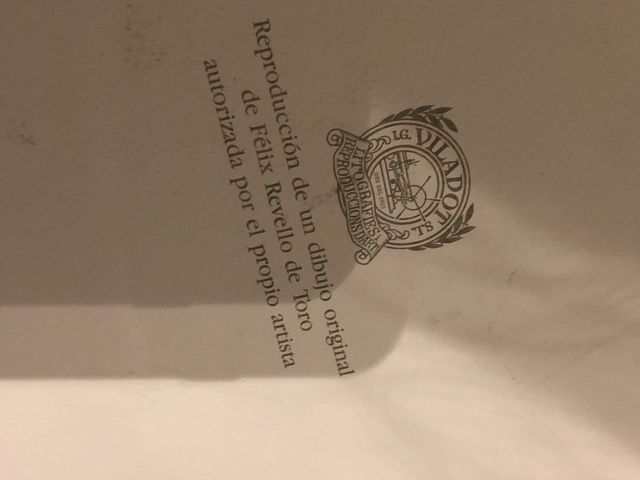 Dibujo de Félix Revello de Toro con precioso marco