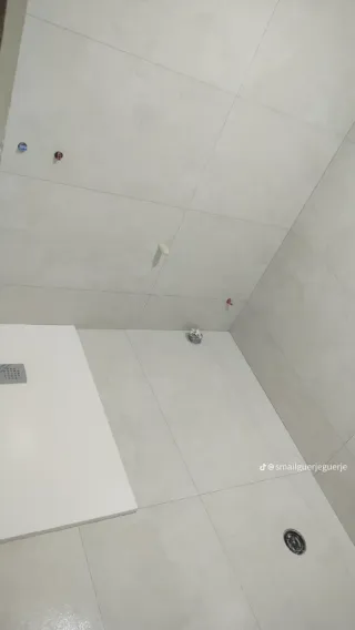 Plato de ducha y nicho pared