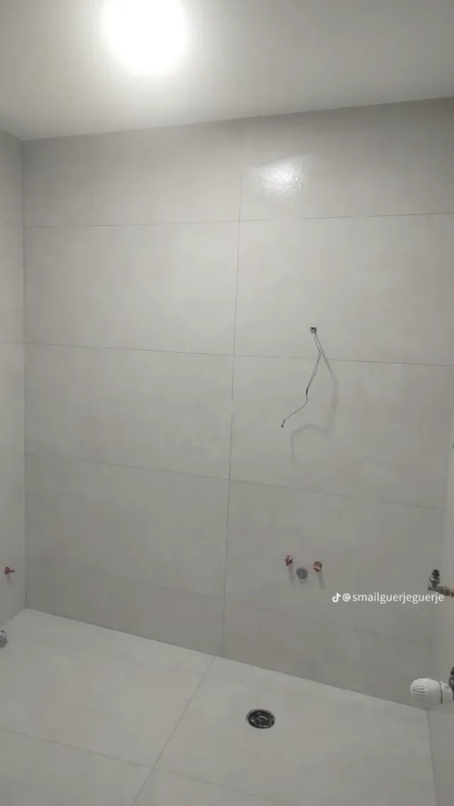 Plato de ducha y nicho pared