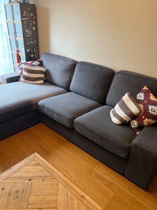 Sofá modular gris Ikea