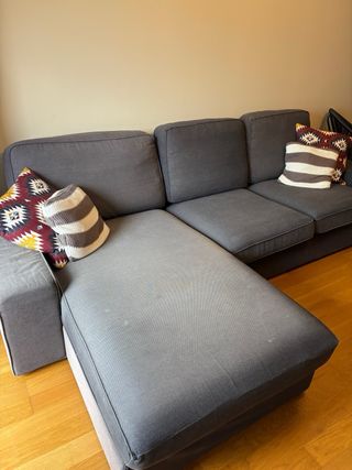 Sofá modular gris Ikea