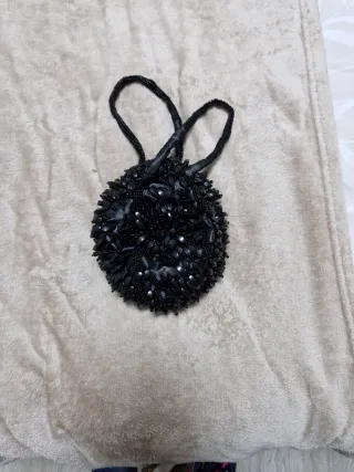 Bolso bombonera negro de fiesta
