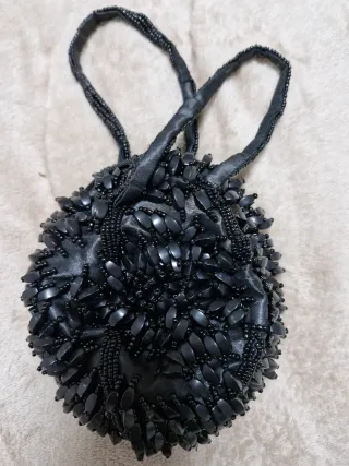 Bolso bombonera negro de fiesta