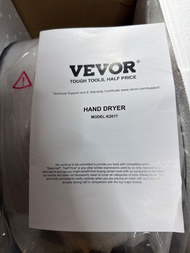 Secamanos VEVOR K2017