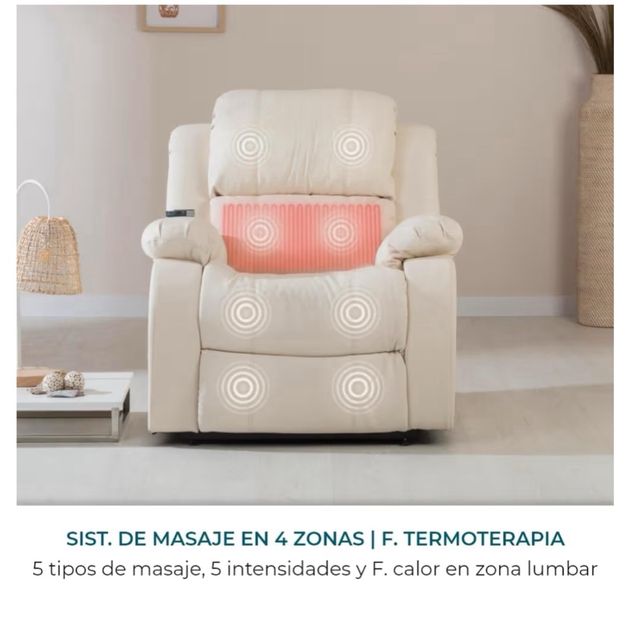 Sillón Relax Masaje Don Descanso Crema