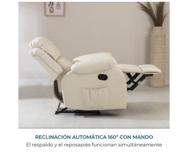 Sillón Relax Masaje Don Descanso Crema