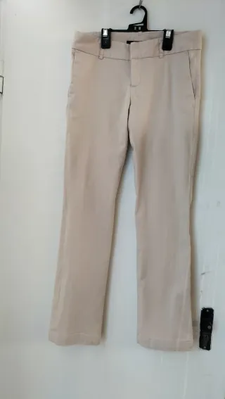Pantalón de vestir elegante mujer beige