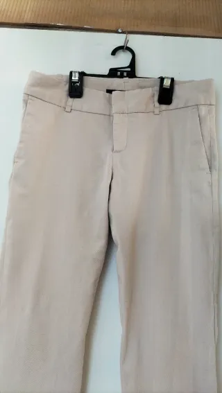Pantalón de vestir elegante mujer beige