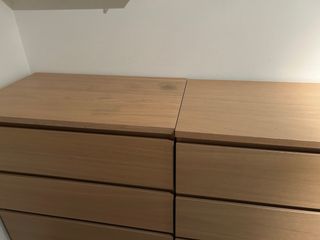 Comodino Malm 4 cassetti in legno