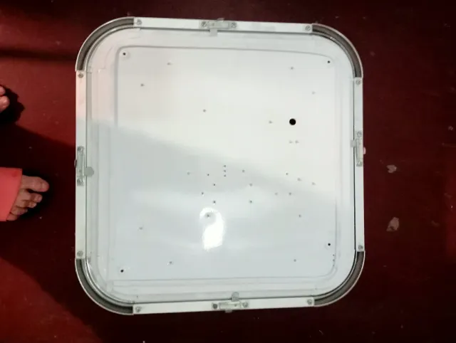 Plafón LED Techo Plata y Amarillo