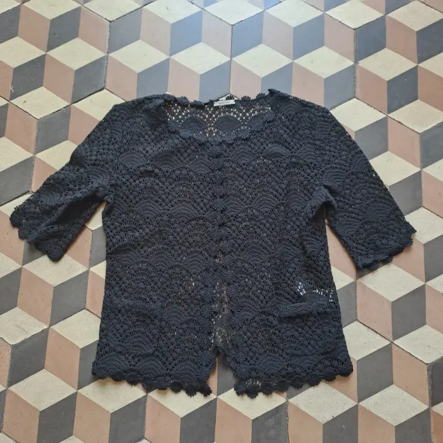 Maglia nera - cotone  - donna - L