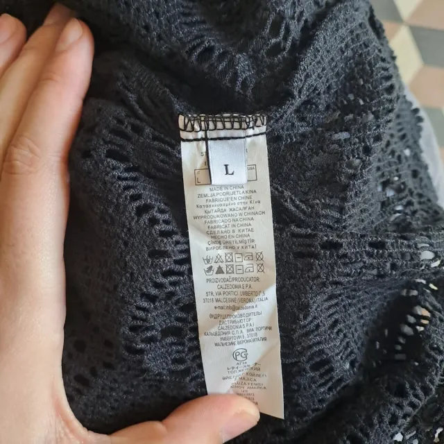 Maglia nera - cotone  - donna - L