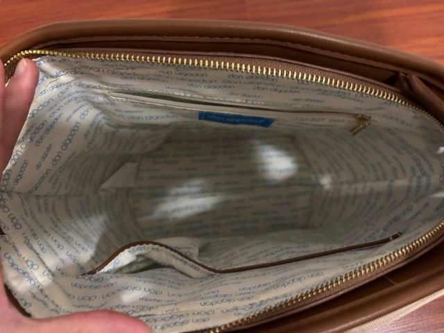 Borsa Don Algodón Beige e Marrone