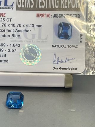 Topacio Blue London Brasil 6.25ct Certificado