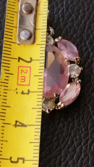 Colgante Zafiro Rosa Chapado Oro