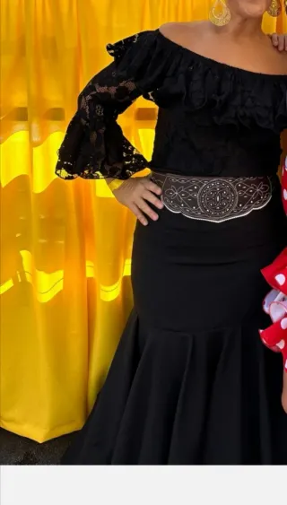 Falda flamenca canastera un volante