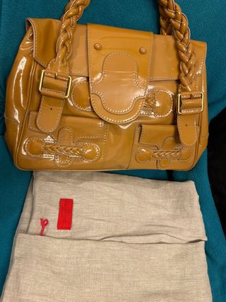 Bolso Valentino Caramelo Piel Trenzada