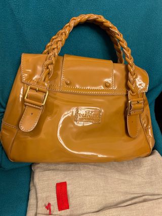 Bolso Valentino Caramelo Piel Trenzada