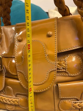 Bolso Valentino Caramelo Piel Trenzada