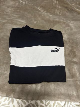 Camiseta Puma Negra y Blanca