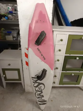 Tabla de Wakeboard Slalom Rosa y Blanca