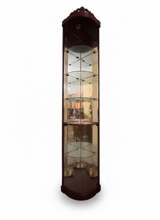 vitrina de esquina con espejo