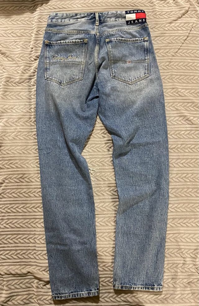 Jeans Tommy Jeans strappati blu