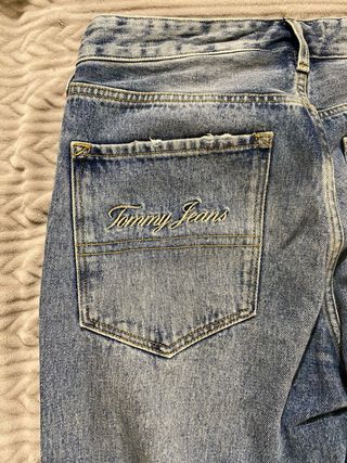 Jeans Tommy Jeans strappati blu
