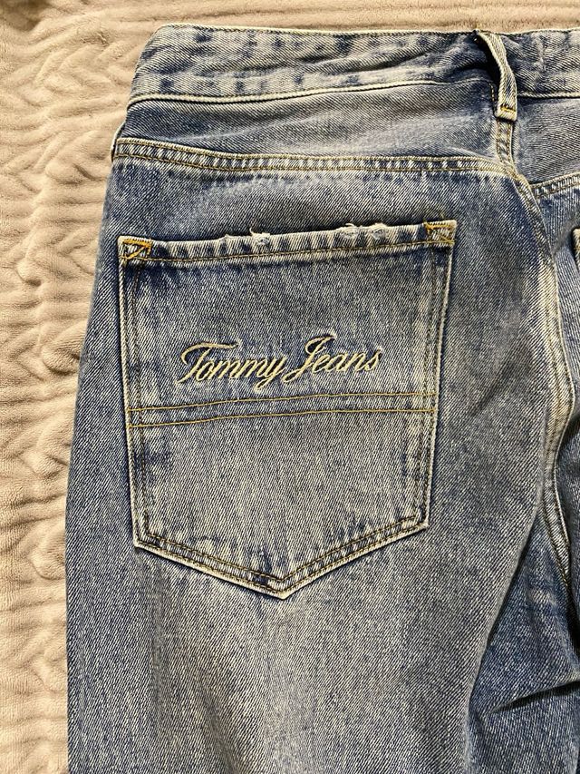 Jeans Tommy Jeans strappati blu