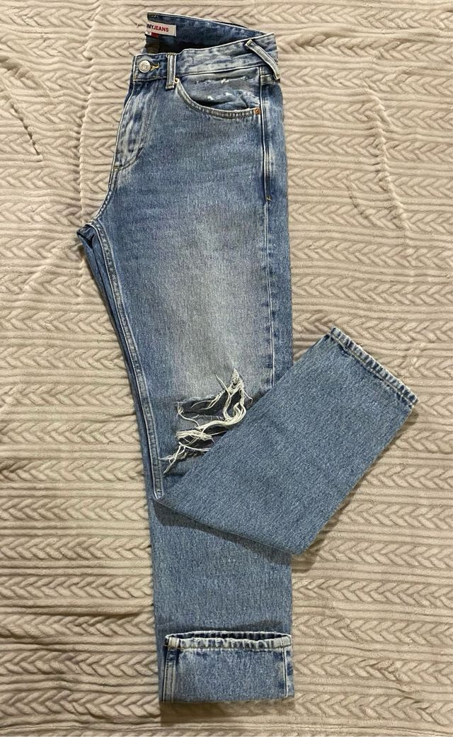 Jeans Tommy Jeans strappati blu