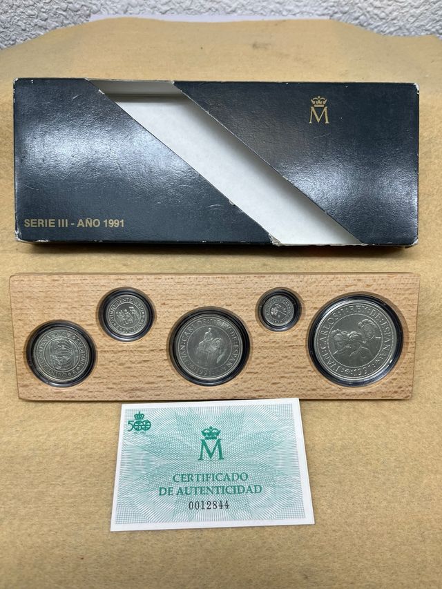 Lote 5 Monedas Plata Serie III 1991