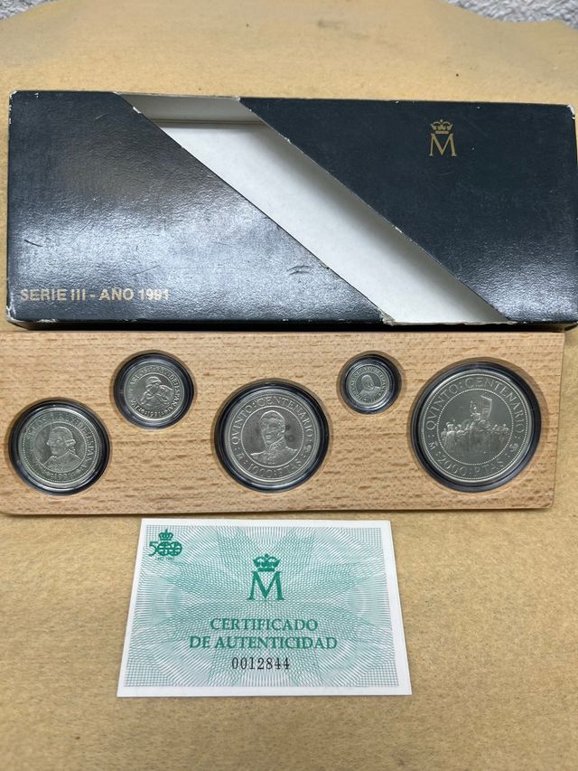 Lote 5 Monedas Plata Serie III 1991